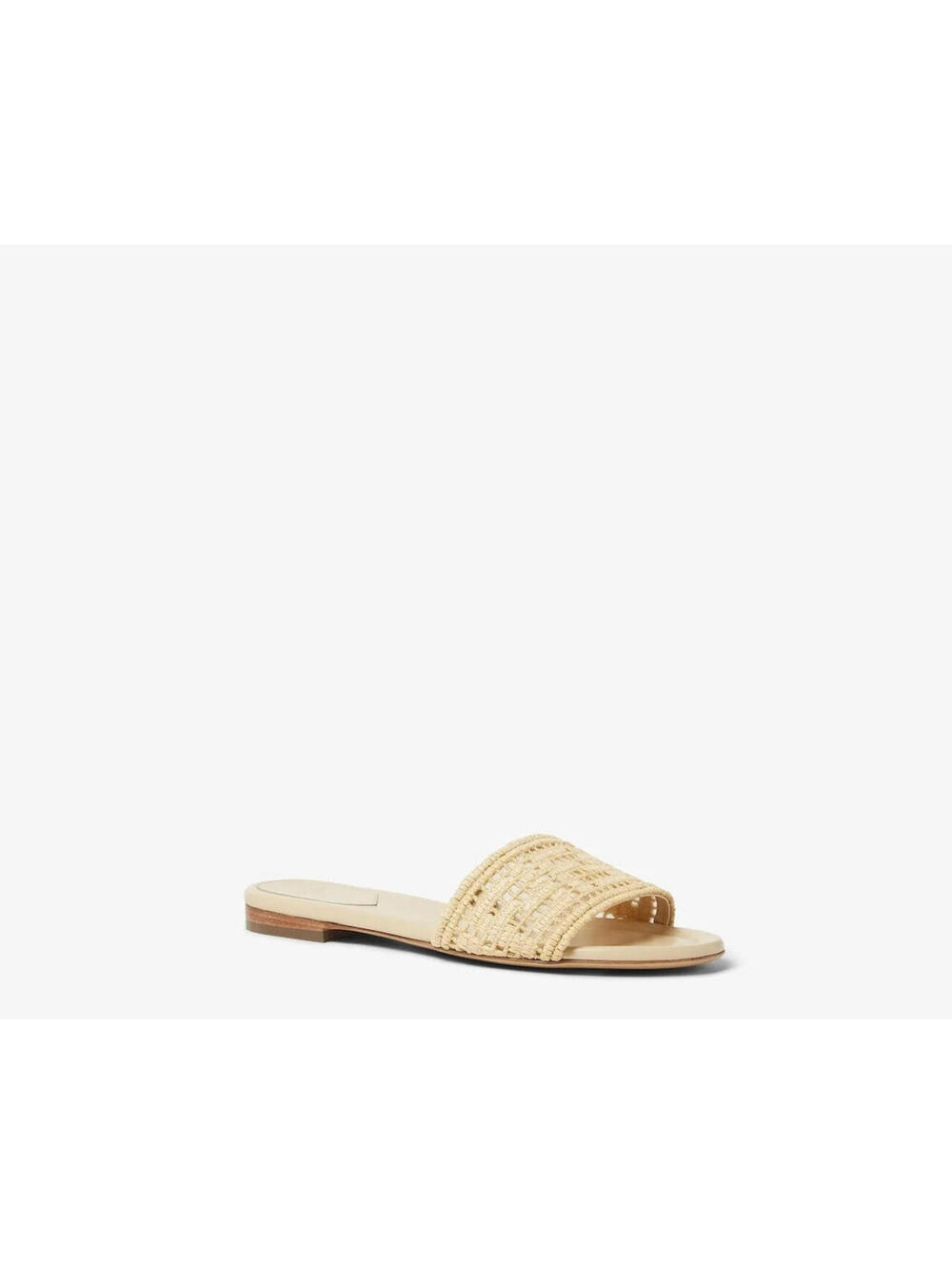 Fendi Beige Woven Slide Sandals - Picture 2 of 4